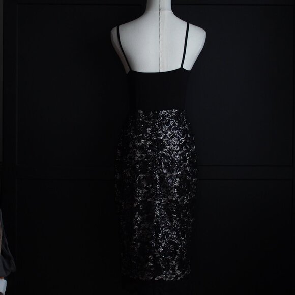 Debbie Shuchat | NWT Stunning Black Sparkly Sequined Lace Holiday Skirt - Picture 5 of 7
